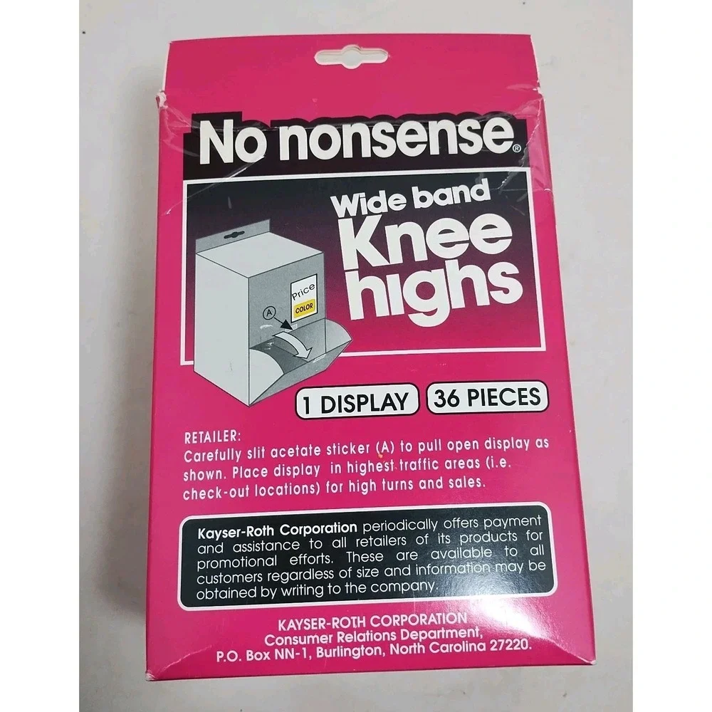 36 Pairs‎ No Nonsense Wide Band Nylon Knee Highs Tan One Size Fits All New